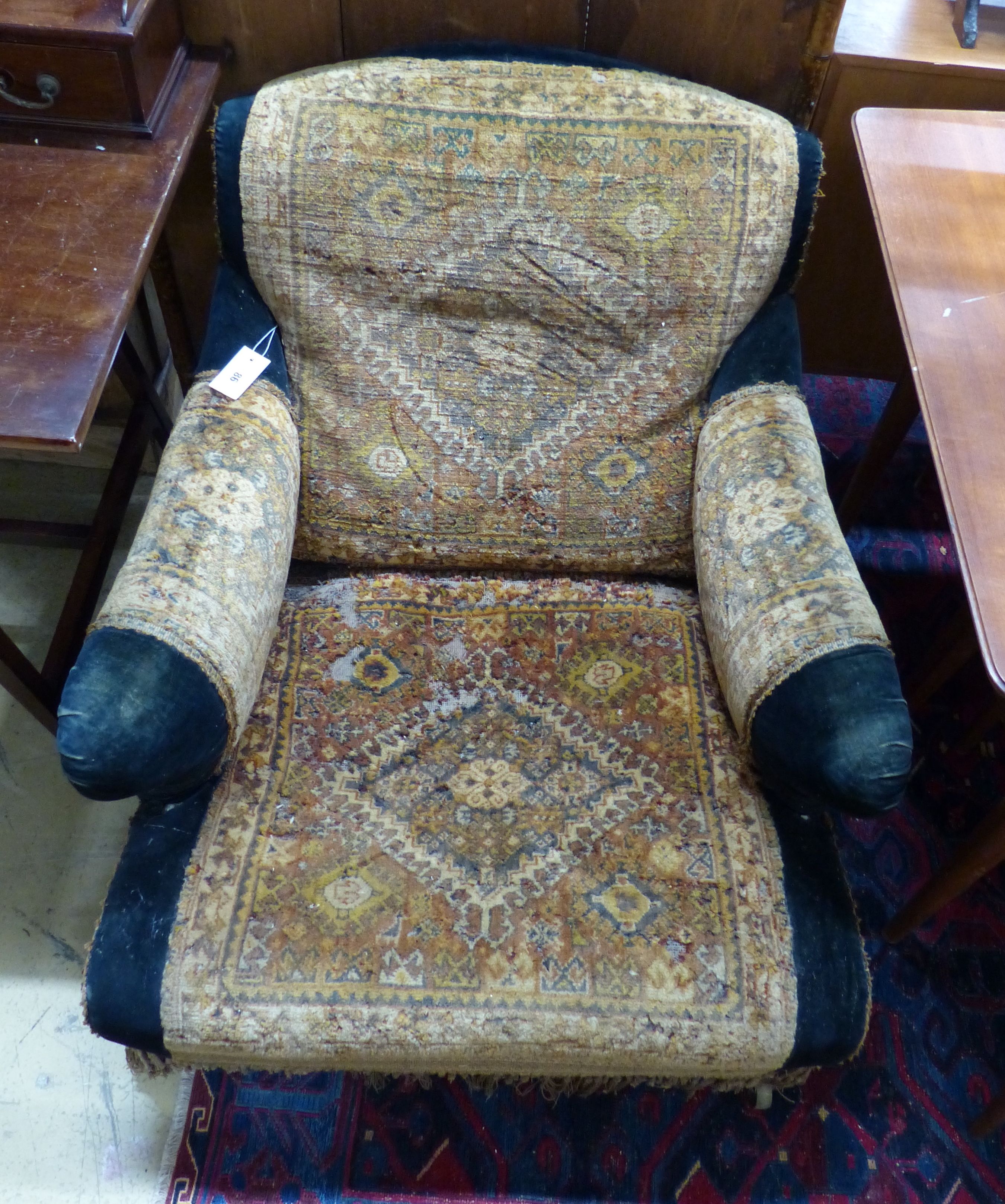 A Victorian club armchair